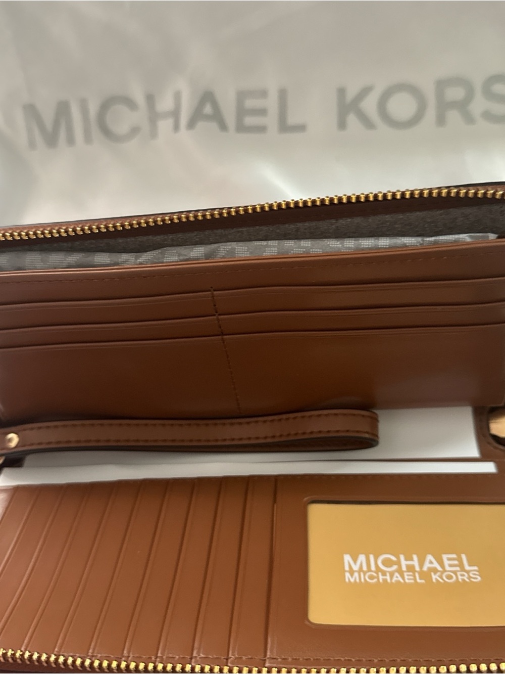 Michael Kors Brown Logo Backpack with Matching Wallet Set - Picture 3 of 6